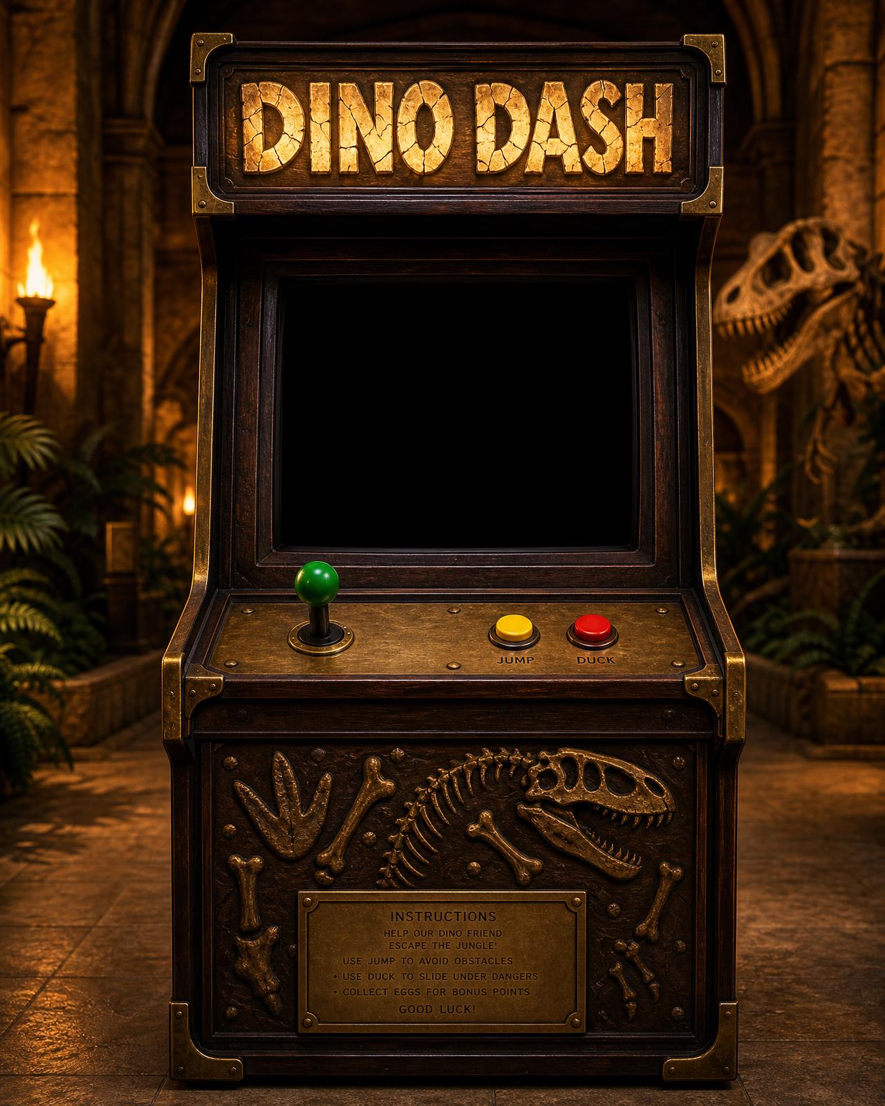 Dino Dash arcade cabinet