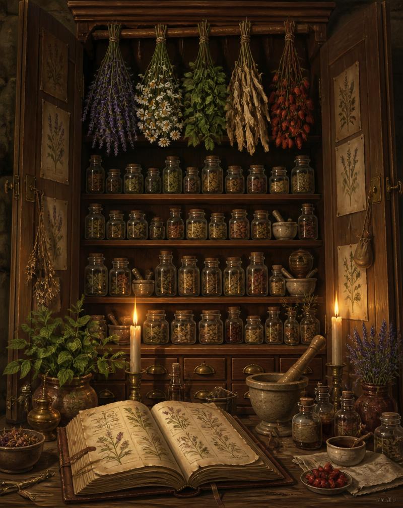 Illustration for Herbology & Kitchen Physic