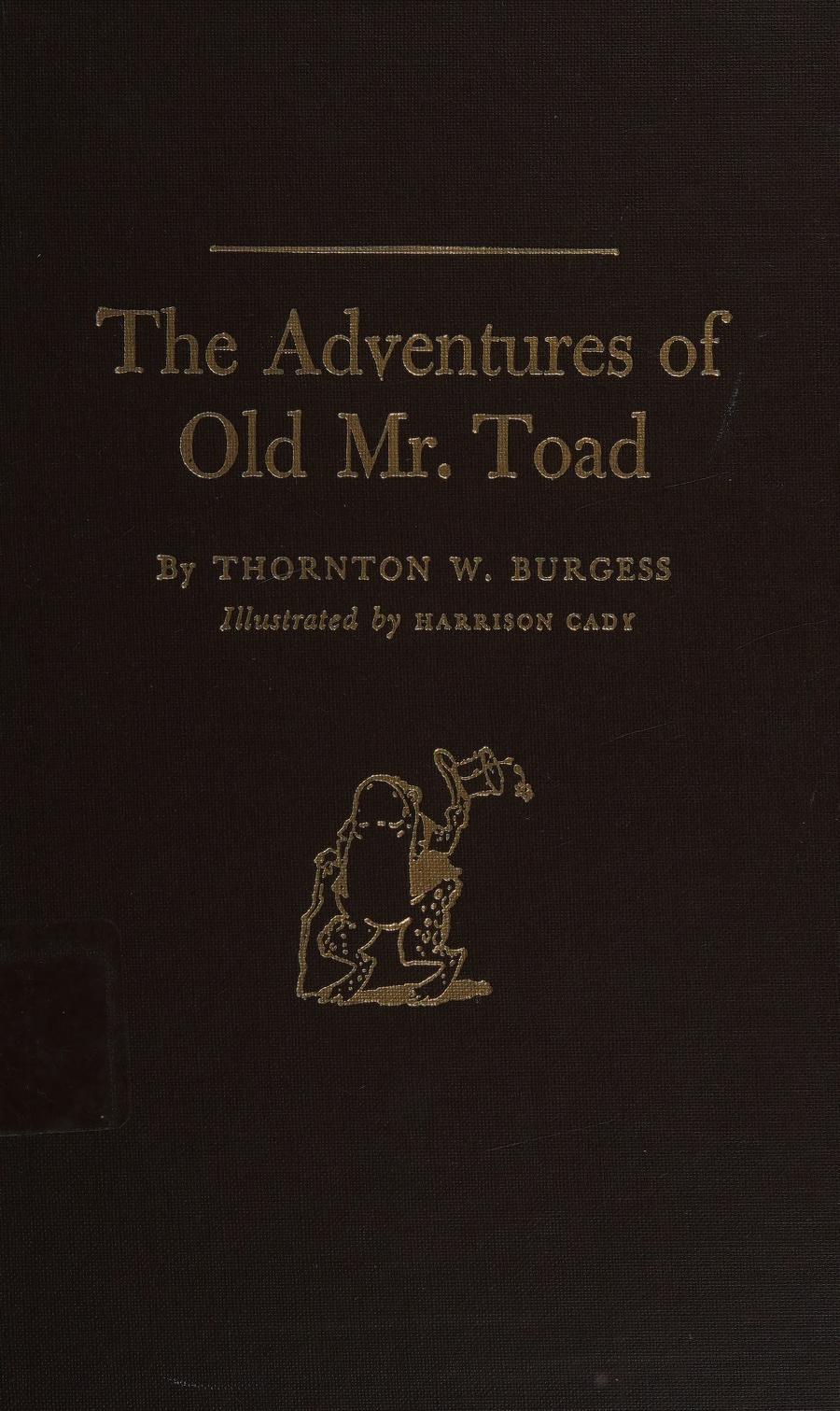The Adventures of Old Mr. Toad cover