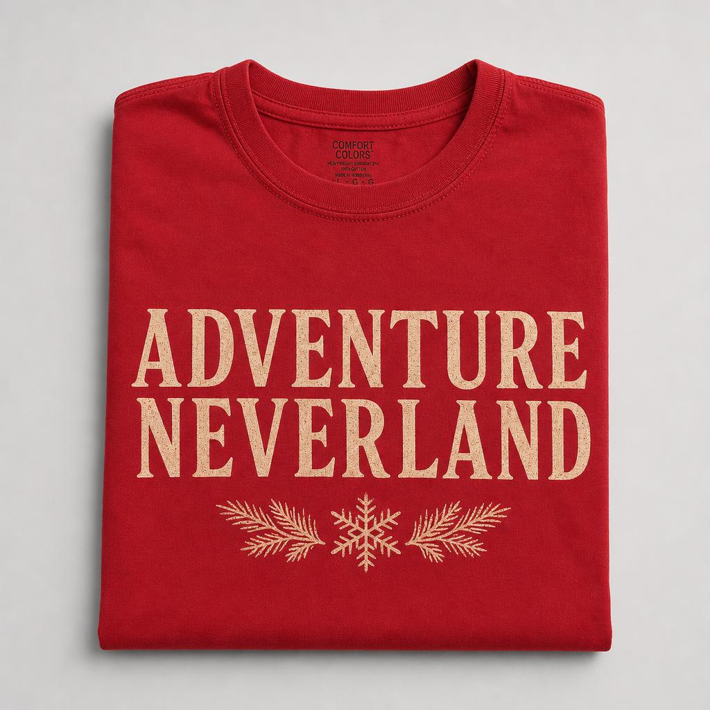 Adventure Neverland Tee — Cardinal Red