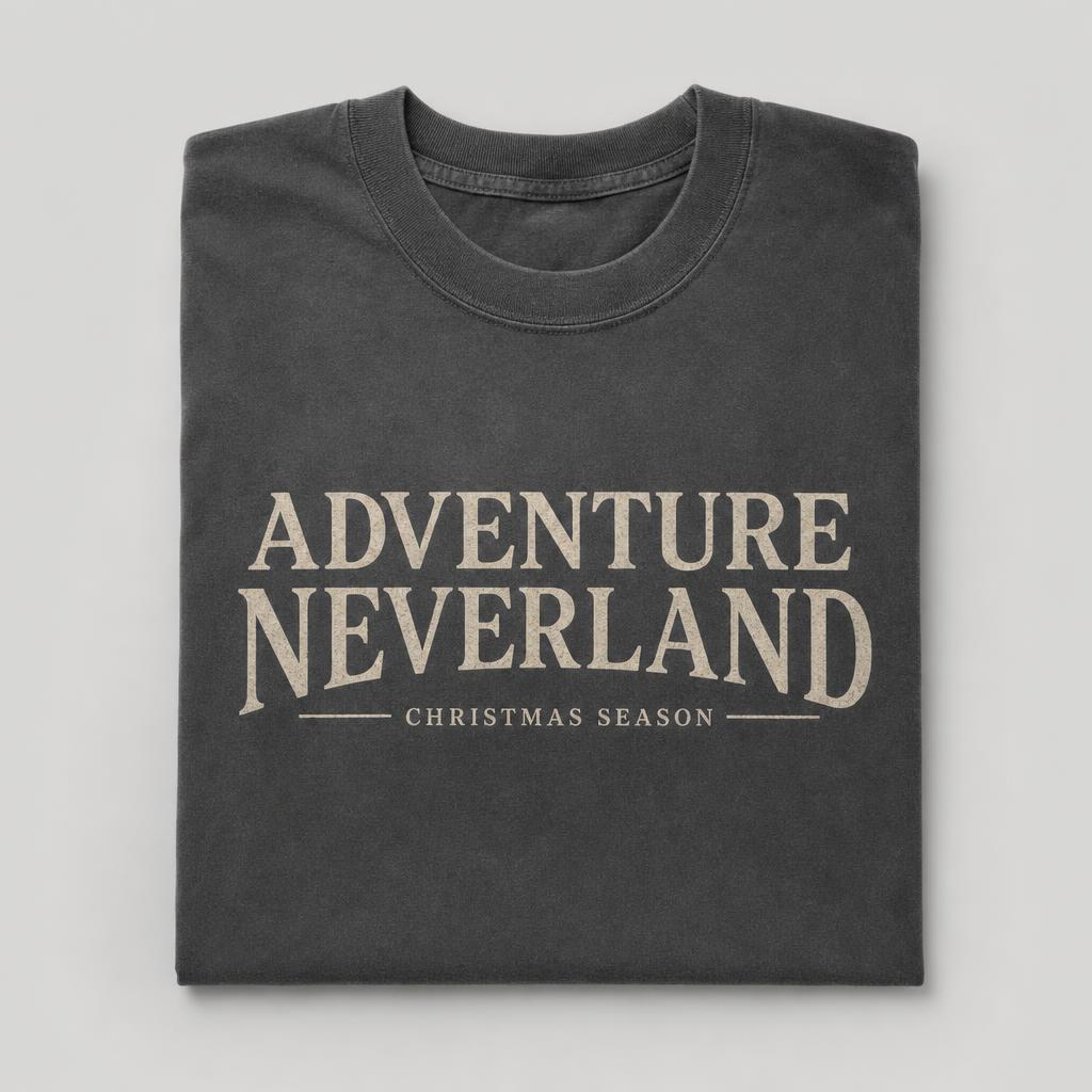 Adventure Neverland Tee — Charcoal