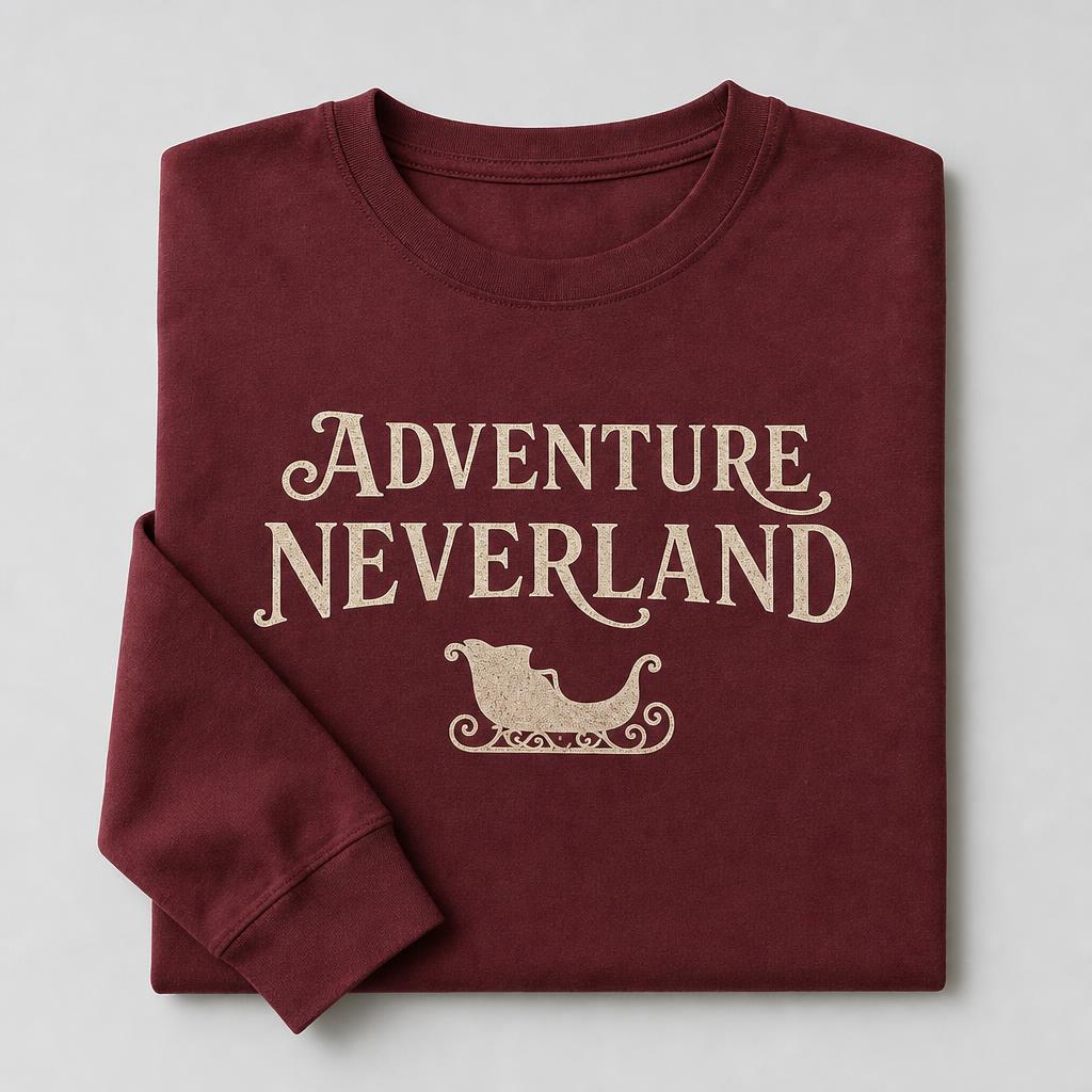 Adventure Neverland Long Sleeve — Burgundy
