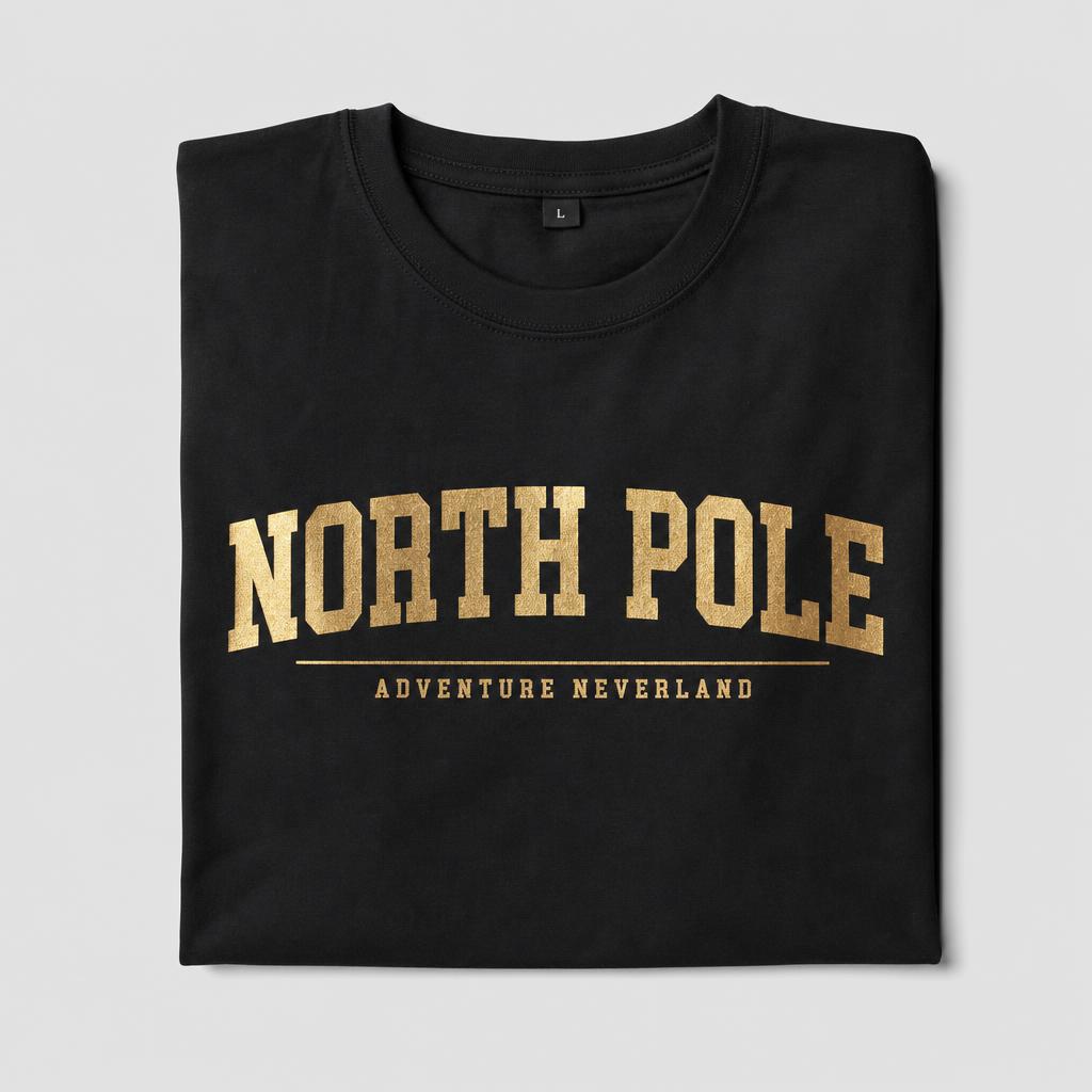 North Pole Tee — Black & Gold