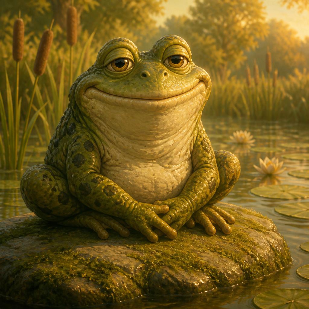 Grandfather Frog, a American bullfrog