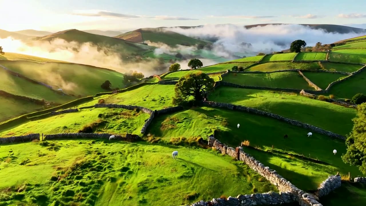 A still from the aerial film for An Irish Blessing