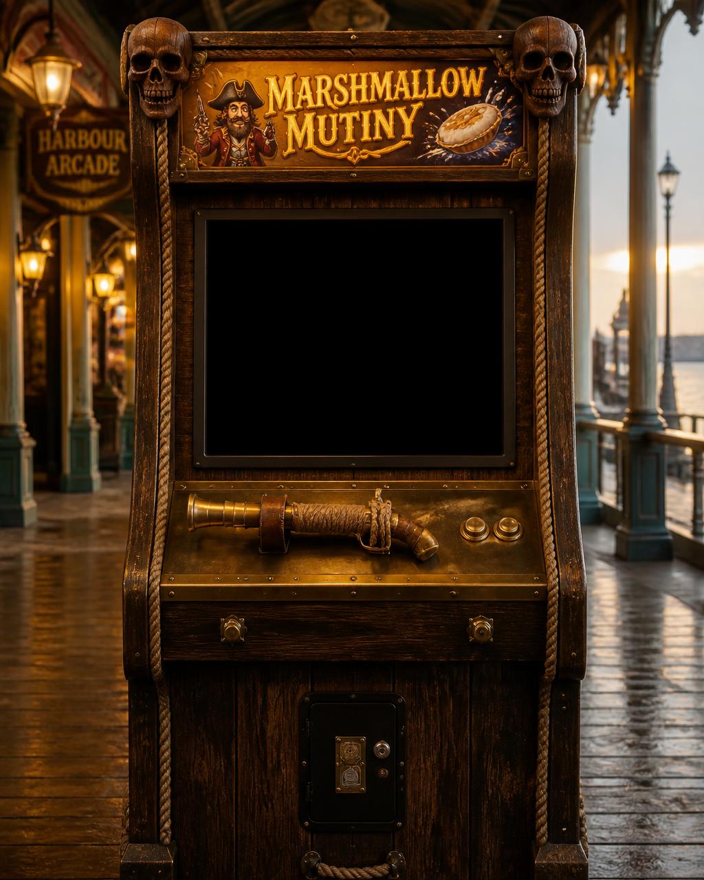 Marshmallow Mutiny arcade cabinet