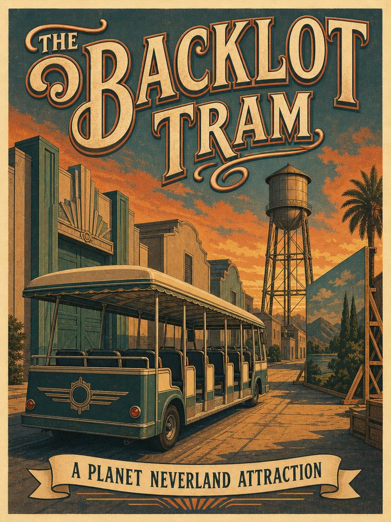 The Backlot Tram attraction poster