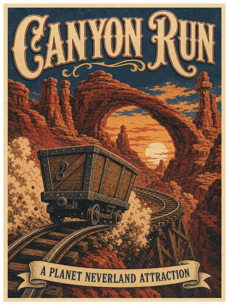 Canyon Run attraction poster