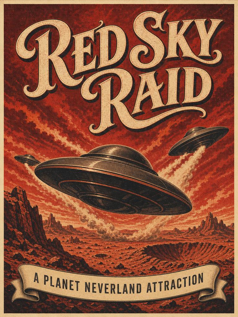 Red Sky Raid attraction poster