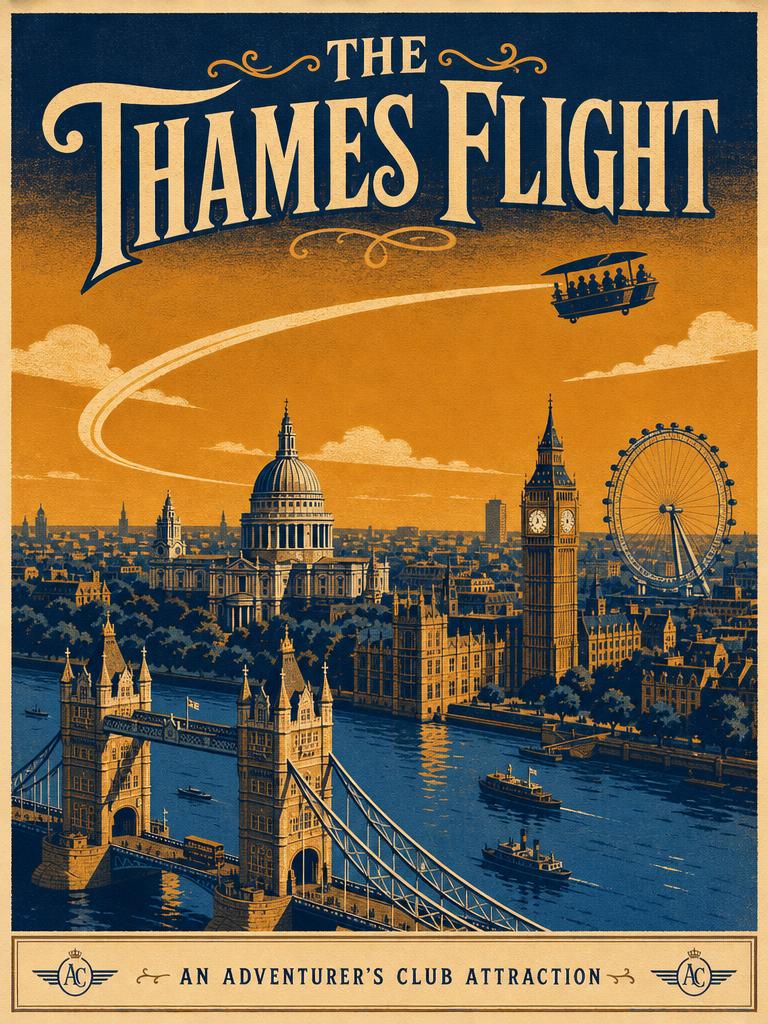 The Thames Flight attraction poster