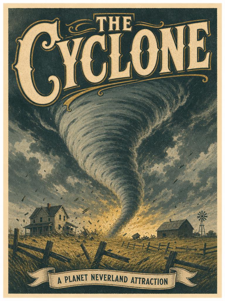 The Cyclone attraction poster