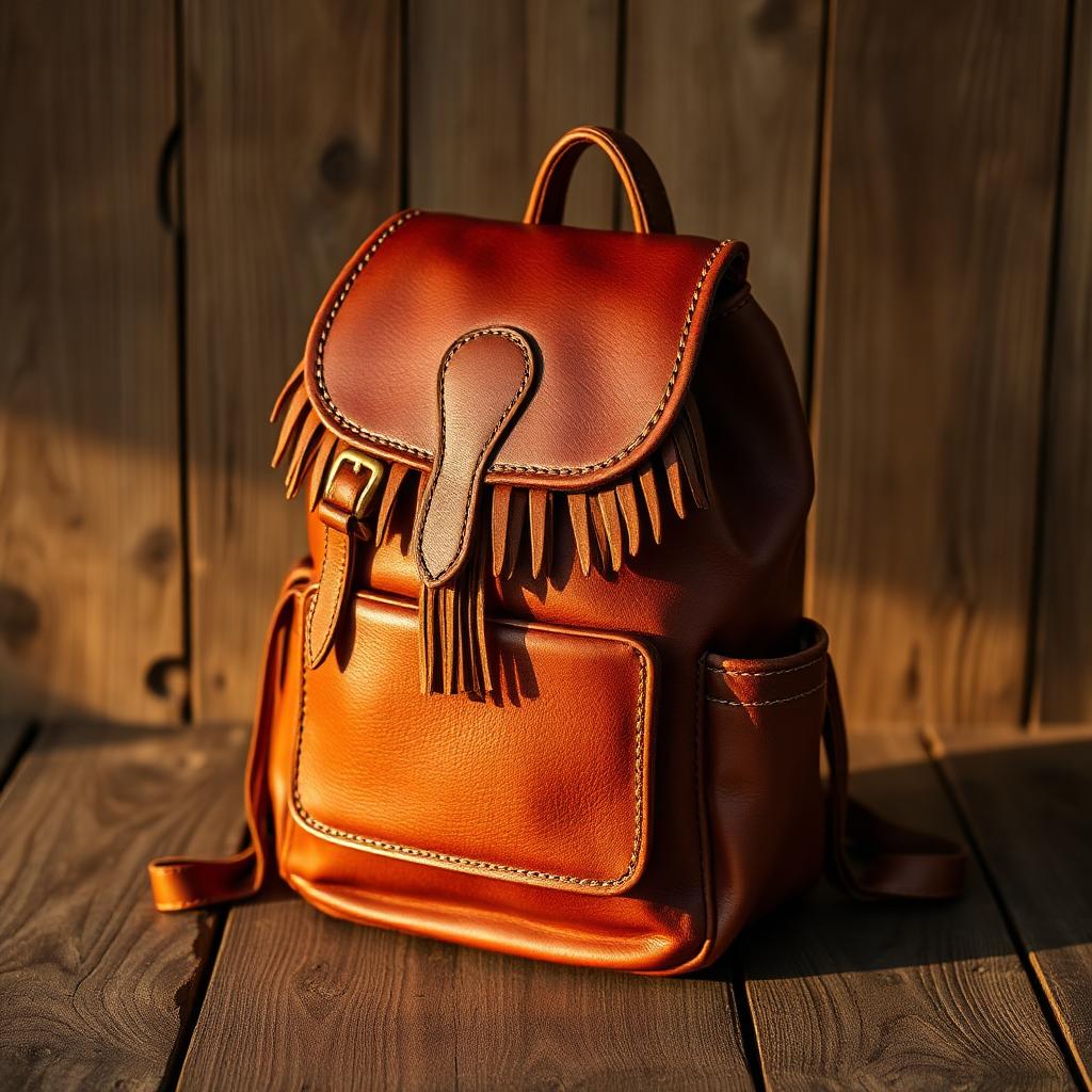 Tooled Leather Backpack