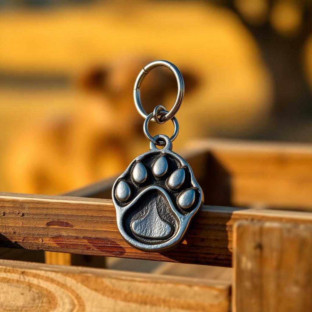 Paw Print Keychain