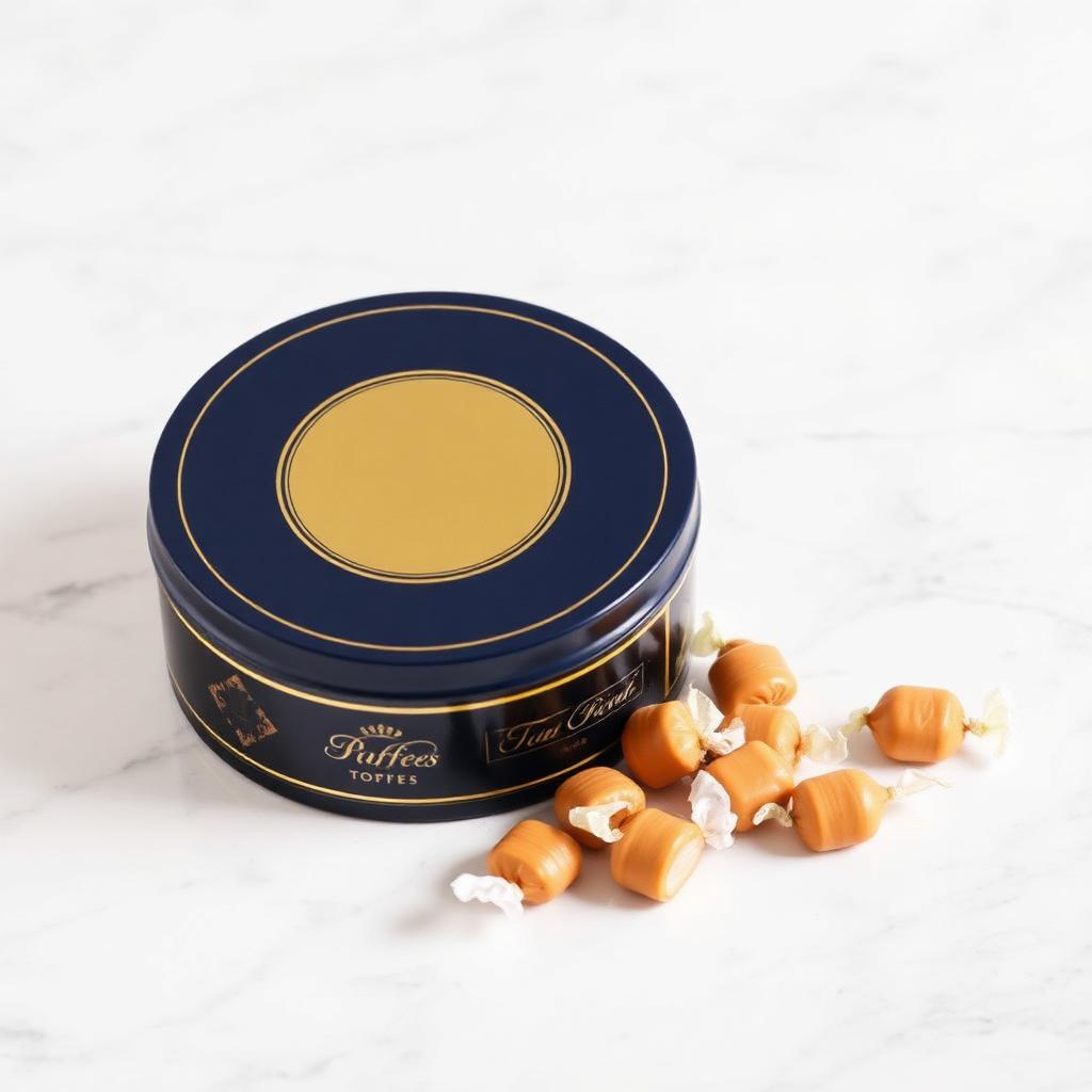 Navy & Gold Toffee Tin