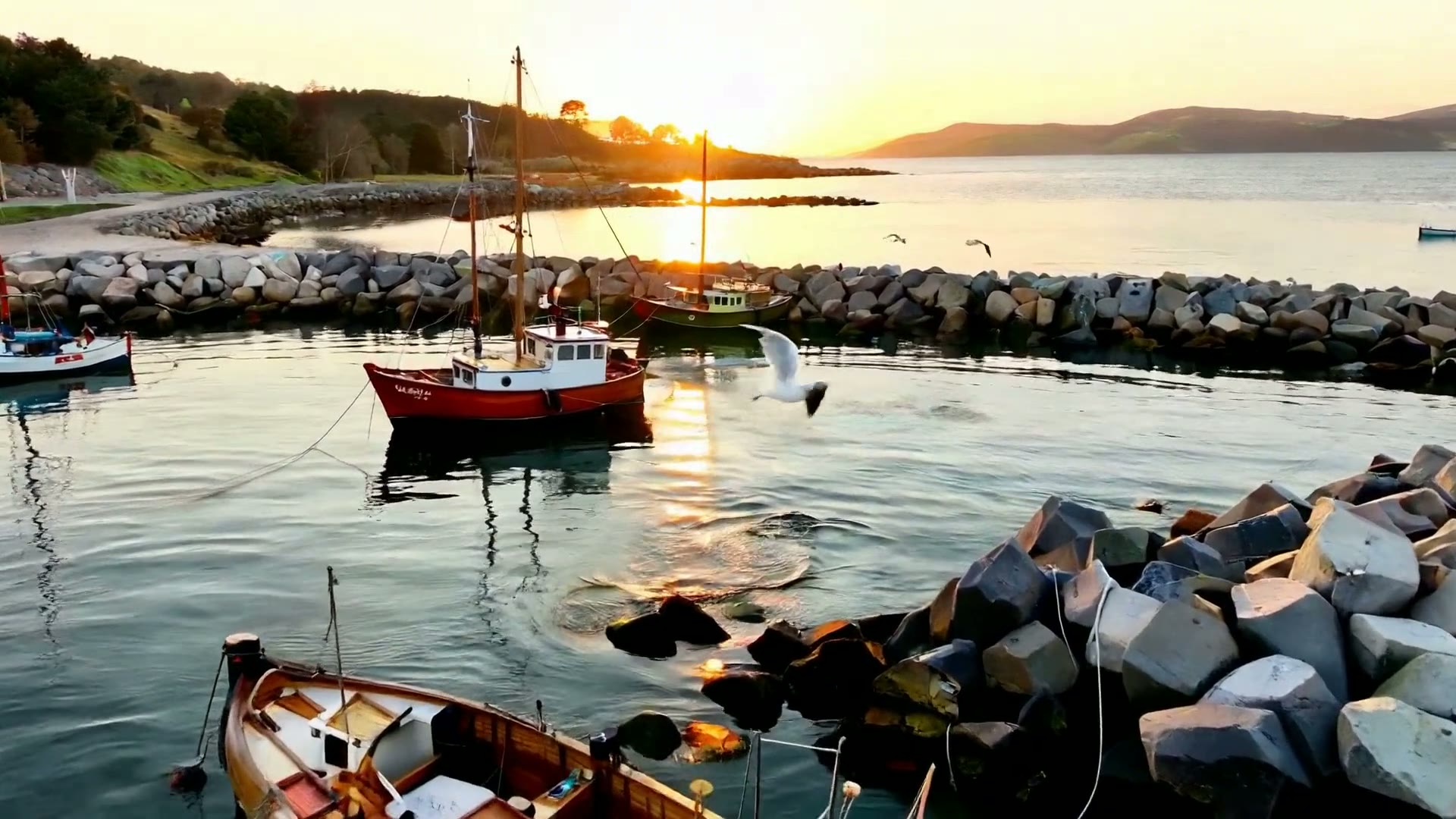 A still from the aerial film for Three Irish Sayings